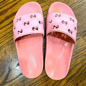 Pink Gucci Slides